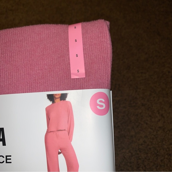 NWT Women's Large Mauve Pink BB DAKOTA Ribbed 2 Piece Lounge Set Stretch Small - Picture 7 of 7